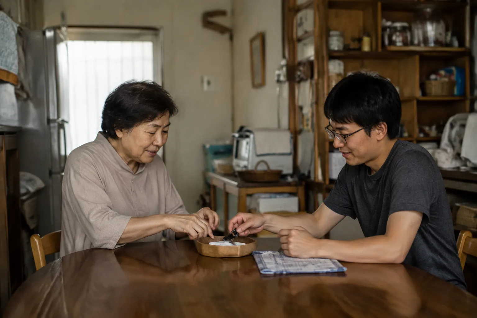 文章〈先相信他真的沒看到，家事才有機會一起做〉的居家與物品流動情境封面圖